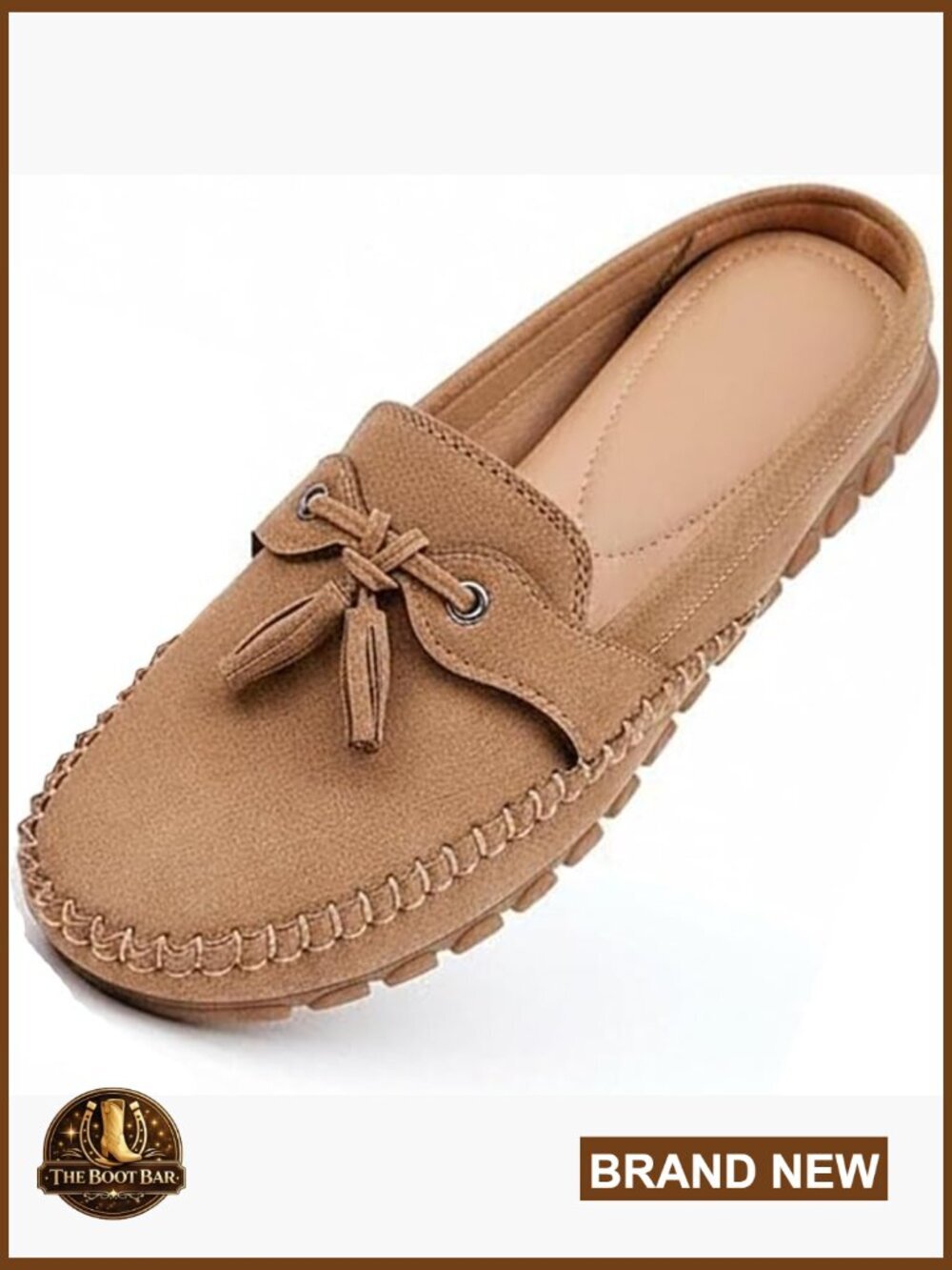 Comfortable Knotted Flat Mules Slip-On Round Toe Clogs Lightweight Driving
